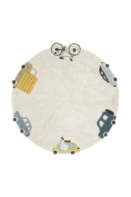 Wasbare vloerkleden - Lorena Canals wasbaar vloerkleed Wheels - Vloerkledenloods