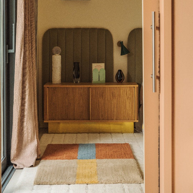 Wasbare vloerkleden - Lorena Canals wasbaar vloerkleed Wool Chroma Cinnamon - Vloerkledenloods