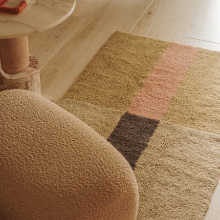 Wasbare vloerkleden - Lorena Canals wasbaar vloerkleed Wool Chroma Dusty Roze - Vloerkledenloods