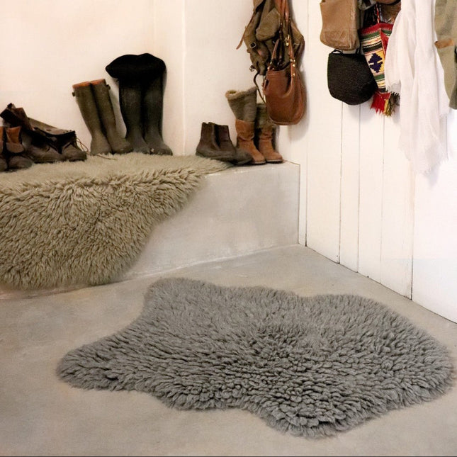 Wasbare vloerkleden - Lorena Canals wasbaar vloerkleed Woolly - Sheep Grijs - Vloerkledenloods