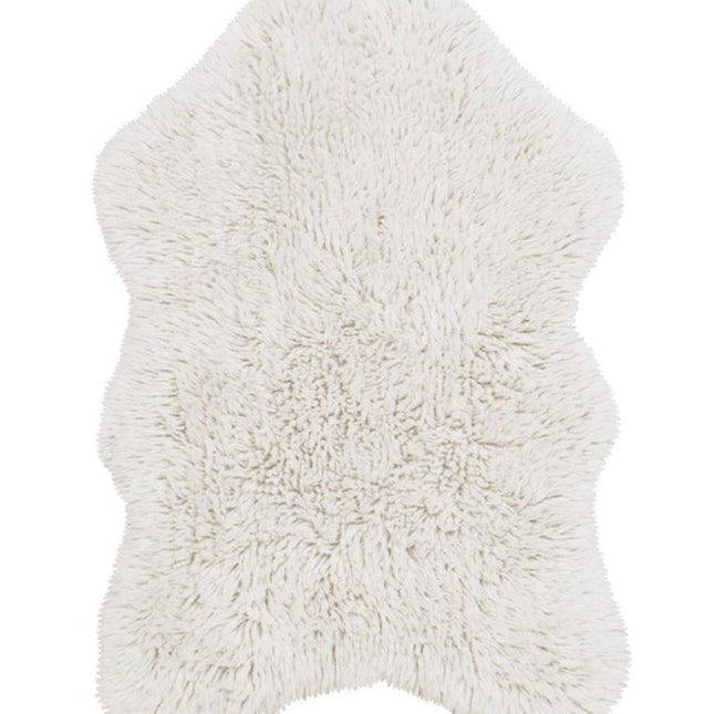 Wasbare vloerkleden - Lorena Canals wasbaar vloerkleed Woolly - Sheep Wit - Vloerkledenloods
