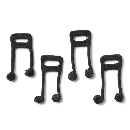Lorena Canals wasbaar vloerkleed Musical Notes Natural Black