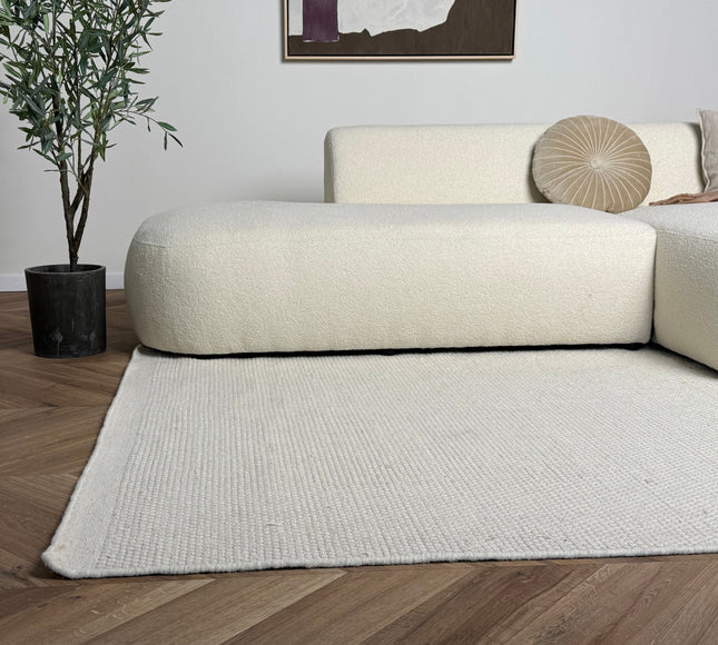 Wollen vloerkleed Taff beige - Interieur05