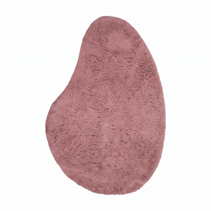 Organisch hoogpolig vloerkleed Pilo Darkpink Polyester Interieur05