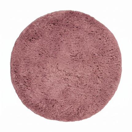 Rond hoogpolig vloerkleed Pilo Darkpink Polyester Interieur05