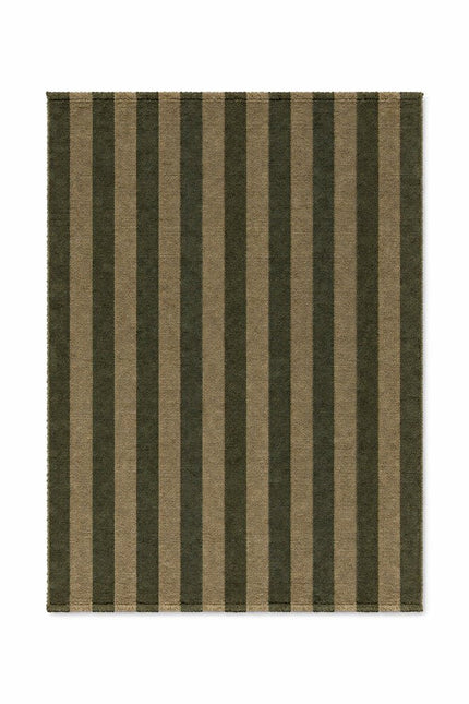 Wollen Lopers - Lorena Canals Cabana Lines wollen loper Stripes Basil/Almond Frost - Vloerkledenloods