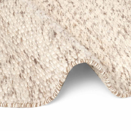 Wollen vloerkleden - Elle Decoration Lyon rond wollen vloerkleed Beans Naturel Crème/Bruin - Vloerkledenloods