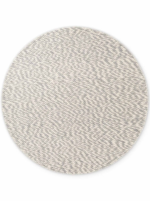 Wollen vloerkleden - Elle Decoration Lyon rond wollen vloerkleed Beans Naturel Crème/Grijs - Vloerkledenloods