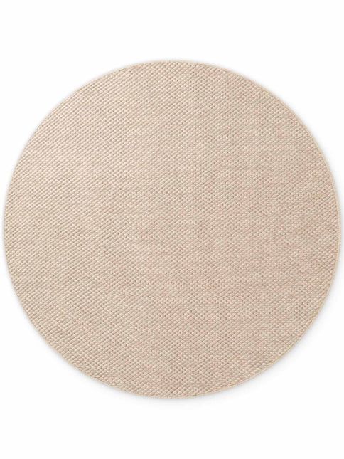 Wollen vloerkleden - Elle Decoration Lyon rond wollen vloerkleed Beans Naturel/Beige - Vloerkledenloods