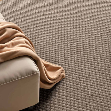 Wollen vloerkleden - Elle Decoration Lyon rond wollen vloerkleed Beans Naturel/Beige - Vloerkledenloods