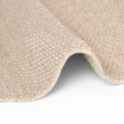 Wollen vloerkleden - Elle Decoration Lyon rond wollen vloerkleed Beans Naturel/Beige - Vloerkledenloods