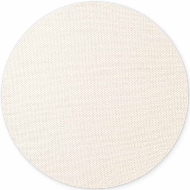 Wollen vloerkleden - Elle Decoration Lyon rond wollen vloerkleed Beans Naturel/Crème - Vloerkledenloods