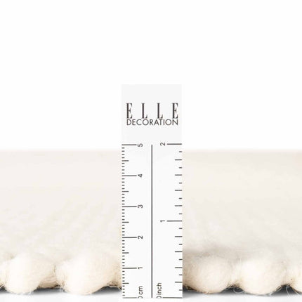 Wollen vloerkleden - Elle Decoration Lyon rond wollen vloerkleed Beans Naturel/Crème - Vloerkledenloods
