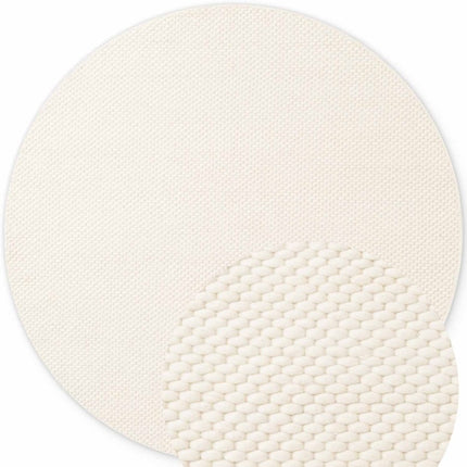 Wollen vloerkleden - Elle Decoration Lyon rond wollen vloerkleed Beans Naturel/Crème - Vloerkledenloods