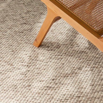 Wollen vloerkleden - Elle Decoration Lyon wollen vloerkleed Beans Naturel Crème/Bruin - Vloerkledenloods
