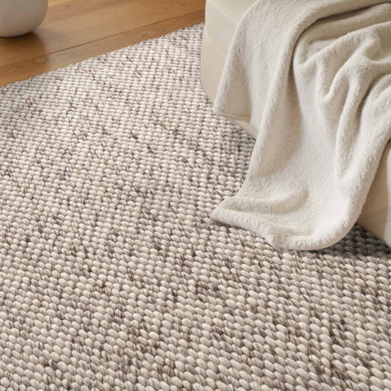 Wollen vloerkleden - Elle Decoration Lyon wollen vloerkleed Beans Naturel Crème/Bruin - Vloerkledenloods
