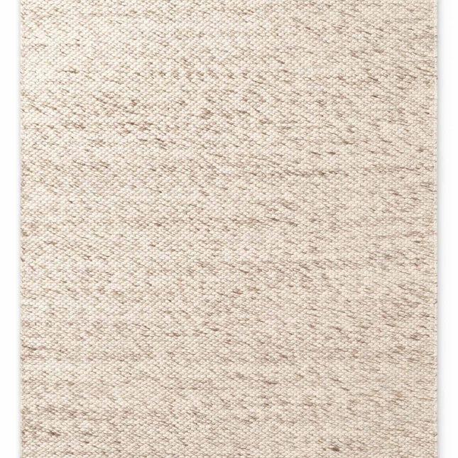 Wollen vloerkleden - Elle Decoration Lyon wollen vloerkleed Beans Naturel Crème/Bruin - Vloerkledenloods