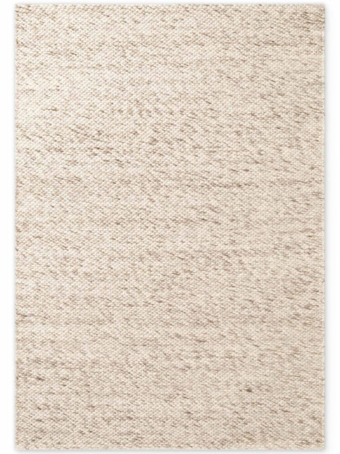 Wollen vloerkleden - Elle Decoration Lyon wollen vloerkleed Beans Naturel Crème/Bruin - Vloerkledenloods