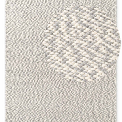 Wollen vloerkleden - Elle Decoration Lyon wollen vloerkleed Beans Naturel Crème/Grijs - Vloerkledenloods