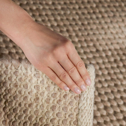Wollen vloerkleden - Elle Decoration Lyon wollen vloerkleed Beans Naturel/Beige - Vloerkledenloods