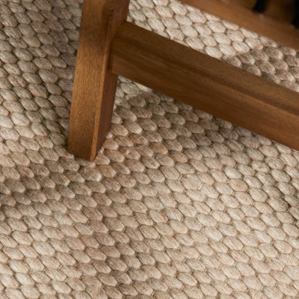 Wollen vloerkleden - Elle Decoration Lyon wollen vloerkleed Beans Naturel/Beige - Vloerkledenloods