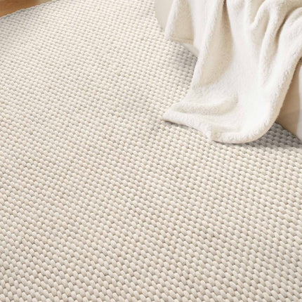 Wollen vloerkleden - Elle Decoration Lyon wollen vloerkleed Beans Naturel/Crème - Vloerkledenloods