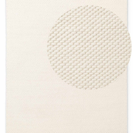 Wollen vloerkleden - Elle Decoration Lyon wollen vloerkleed Beans Naturel/Crème - Vloerkledenloods