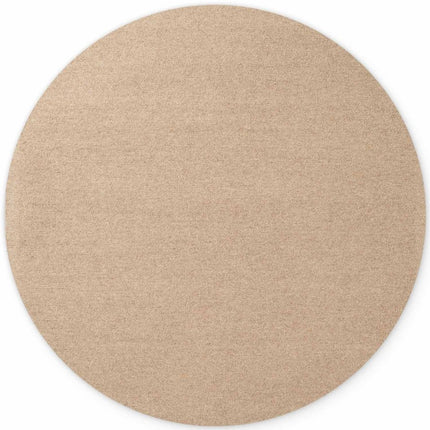 Wollen vloerkleden - Elle Decoration Puristic rond wollen vloerkleed Knots Beige - Vloerkledenloods
