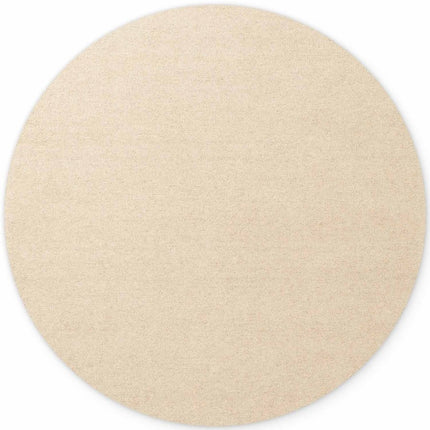 Wollen vloerkleden - Elle Decoration Puristic rond wollen vloerkleed Knots Lichtbeige - Vloerkledenloods