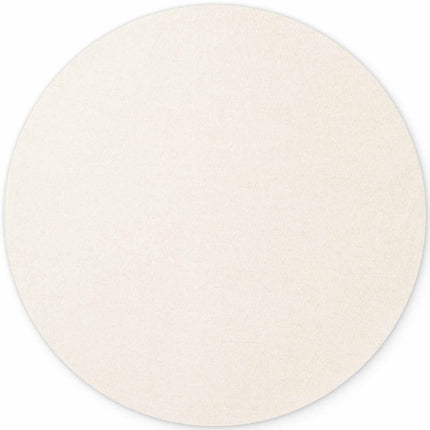 Wollen vloerkleden - Elle Decoration Puristic rond wollen vloerkleed Knots Naturel/Wit - Vloerkledenloods