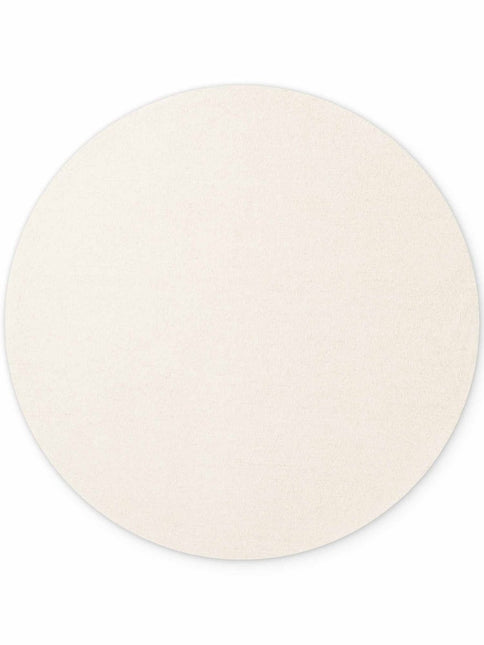 Wollen vloerkleden - Elle Decoration Puristic rond wollen vloerkleed Knots Naturel/Wit - Vloerkledenloods