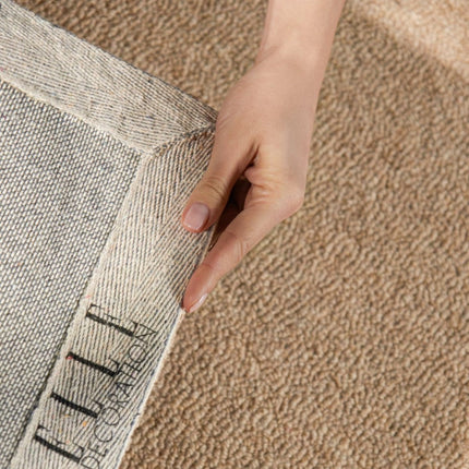 Wollen vloerkleden - Elle Decoration Puristic wollen vloerkleed Knots Beige - Vloerkledenloods
