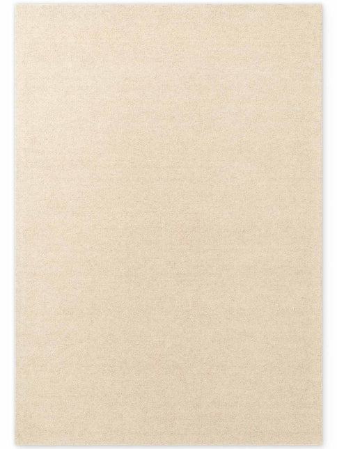 Wollen vloerkleden - Elle Decoration Puristic wollen vloerkleed Knots Lichtbeige - Vloerkledenloods