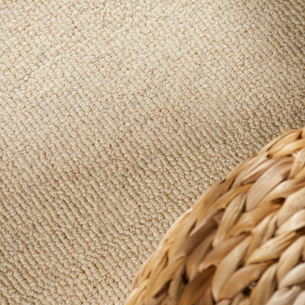 Wollen vloerkleden - Elle Decoration Puristic wollen vloerkleed Knots Lichtbeige - Vloerkledenloods