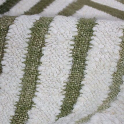 Wollen Vloerkleden - Flair Rugs vloerkleed Boucle Wool Frame Groen - Vloerkledenloods