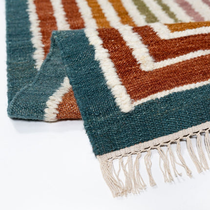 Wollen Vloerkleden - Flair Rugs vloerkleed Boucle Wool Frame Multi - Vloerkledenloods