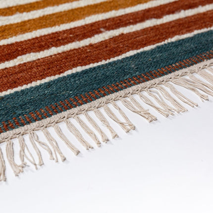 Wollen Vloerkleden - Flair Rugs vloerkleed Boucle Wool Frame Multi - Vloerkledenloods