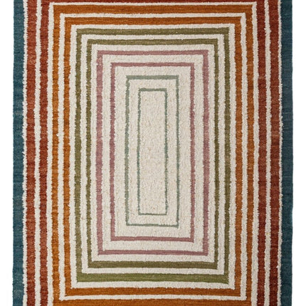 Wollen Vloerkleden - Flair Rugs vloerkleed Boucle Wool Frame Multi - Vloerkledenloods