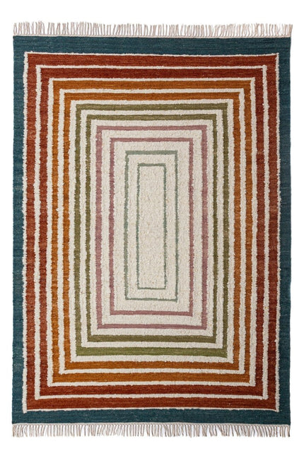 Wollen Vloerkleden - Flair Rugs vloerkleed Boucle Wool Frame Multi - Vloerkledenloods