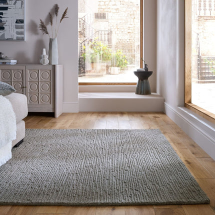 Wollen Vloerkleden - Flair Rugs vloerkleed Harris Boucle Wool Grijs - Vloerkledenloods