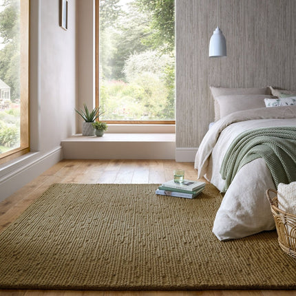Wollen Vloerkleden - Flair Rugs vloerkleed Harris Boucle Wool Salie - Vloerkledenloods