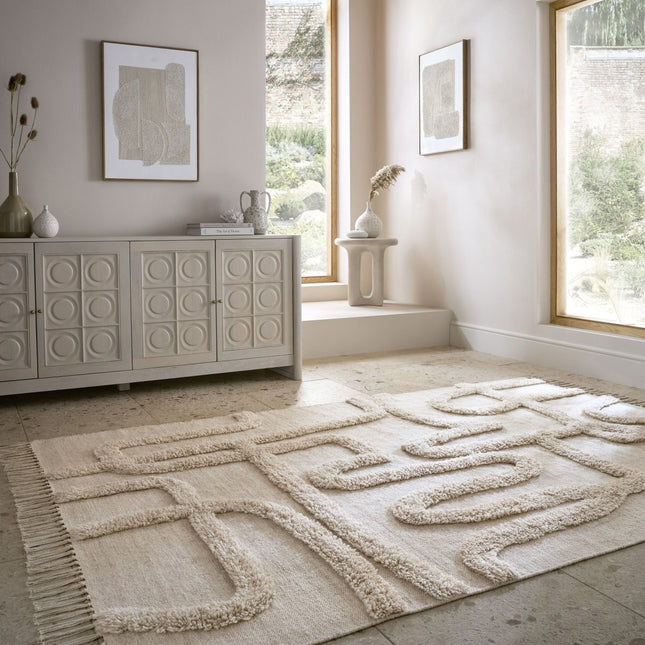 Wollen Vloerkleden - Flair Rugs vloerkleed Loma Wool Naturel - Vloerkledenloods
