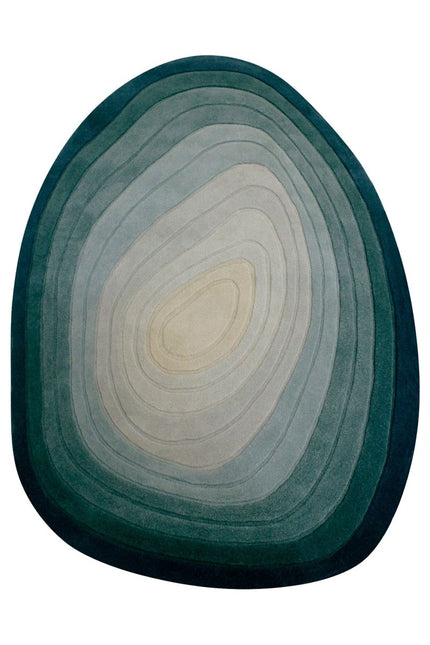 Wollen Vloerkleden - Flair Rugs vloerkleed Puddle Ombre Wool Blauw - Vloerkledenloods