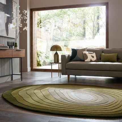 Wollen Vloerkleden - Flair Rugs vloerkleed Puddle Ombre Wool Groen - Vloerkledenloods