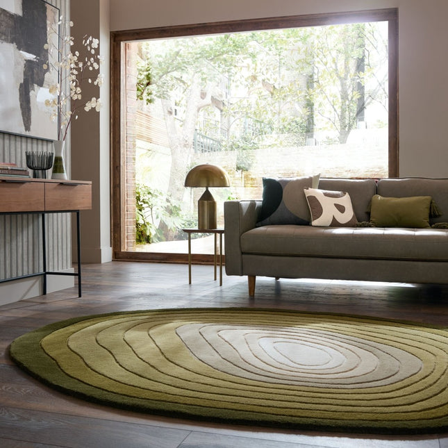 Wollen Vloerkleden - Flair Rugs vloerkleed Puddle Ombre Wool Groen - Vloerkledenloods