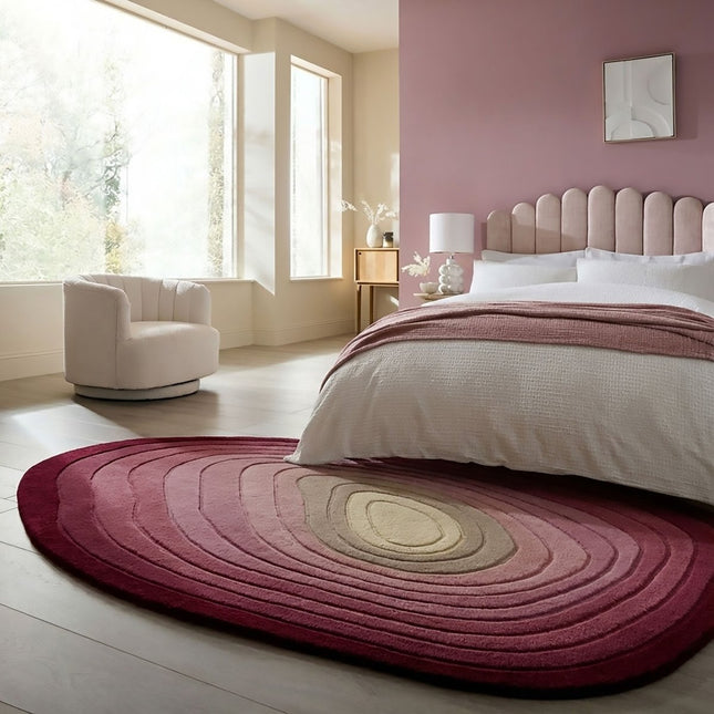 Wollen Vloerkleden - Flair Rugs vloerkleed Puddle Ombre Wool Mulberry - Vloerkledenloods