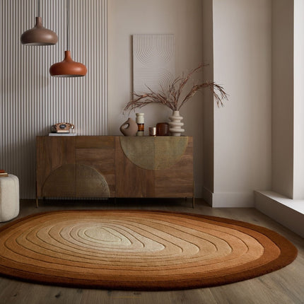 Wollen Vloerkleden - Flair Rugs vloerkleed Puddle Ombre Wool Terracotta - Vloerkledenloods