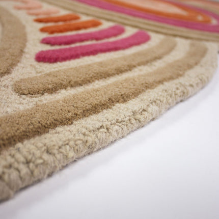 Wollen Vloerkleden - Flair Rugs vloerkleed Spiral Shaped Wool Roze - Vloerkledenloods