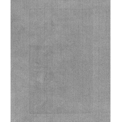 Wollen Vloerkleden - Flair Rugs vloerkleed Textured Wool Border Grijs - Vloerkledenloods