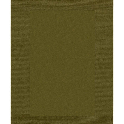 Wollen Vloerkleden - Flair Rugs vloerkleed Textured Wool Border Groen - Vloerkledenloods